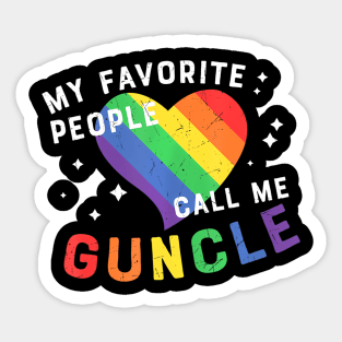 My Favorite People Call Me Guncle LGBT Pride Gay Uncle Men Sticker